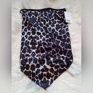 Forever 21 Black and Cream Leopard Print Wrap with Brown Accents